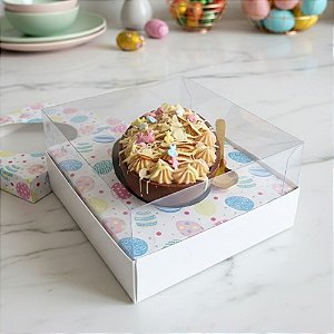 Caixa Para Meio Ovo de Colher de 150g - Ovinhos Coloridos - 15x13x6,5cm - 5 unidades - ASSK - Rizzo