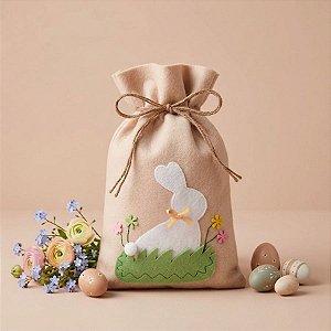 Saco em feltro Nude - Páscoa - 1 unidade - Rizzo