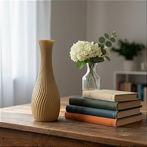 Vaso Decorativo - Espiral - Dourado - 20,5cm - 1 unidade - Rizzo