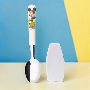 Kit Colher com Protetor Infantil - Mickey Mouse - 1 unidade - Disney Original - Rizzo