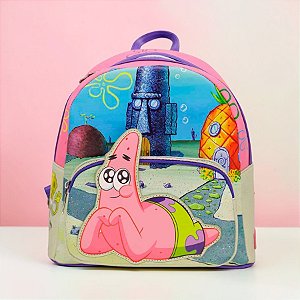 Mini Mochila Patrick - Bob Esponja - 25cm - 1 unidade - Zona Criativa - Rizzo