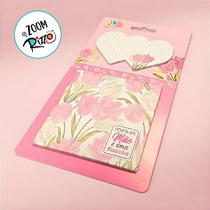 Bloco de Anotações Autoadesivo - Rosa - Minha Mãe é Uma Rainha - 7x7cm - 1 unidade - Rizzo