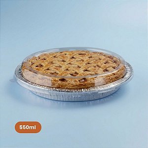 Bandeja de Alumínio Descartável com Tampa Transparente - Assa Torta - 550ml - 50 unidades - Wyda - Rizzo