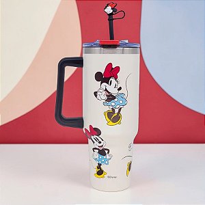 Caneca Térmica com Canudo - Minnie Mouse - 1,15l - Disney Original - 1 unidade - Zonacriativa - Rizzo