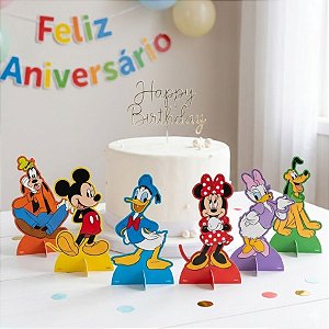 Decoração de Mesa - Mickey e Amigos - Disney Original - 6 unidades - Regina - Rizzo