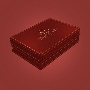 Caixa Retangular com Tampa - Toque de Amor - 20x15x7cm - 5 unidades - Regina - Rizzo