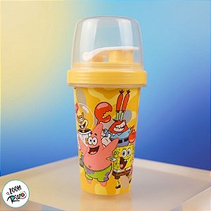 Mini Shakeira Bob Esponja - 320ml - 1 unidade - Plasútil - Rizzo