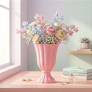 Vaso Decorativo - Slim - Rosa Bebê - 17cm - 1 unidade - Rizzo