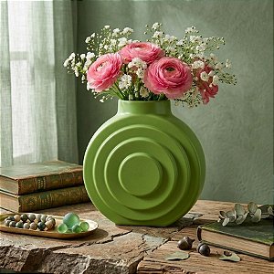 Vaso Decorativo - Orbe - Verde Eucalipto - 15cm - 1 unidade - Rizzo