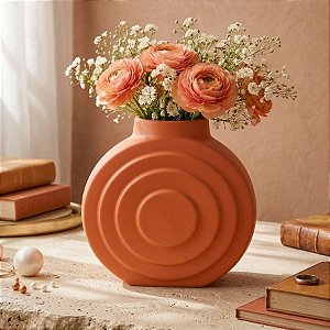 Vaso Decorativo - Orbe - Marrom Russet - 15cm - 1 unidade - Rizzo