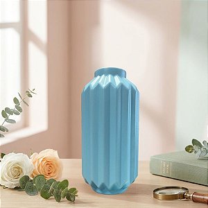 Vaso Decorativo - Elegance - Azul Bebê- 19cm - 1 unidade - Rizzo