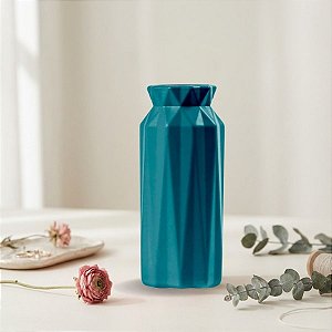 Vaso Decorativo - Glam - Azul Petrus - 15,5cm - 1 unidade - Rizzo
