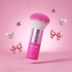 Pincel de Maquiagem Kabuki - Hello Kitty - Rosa - 1 unidade - Rizzo