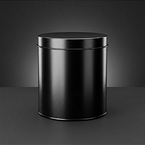 Lata de Metal Redonda - Preto - 10x10cm  - 1 unidade - Rizzo