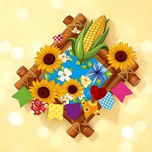 Painel Decorativo - Arraiá - 70x58cm - 1 unidade - Regina - Rizzo