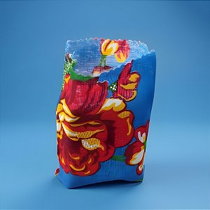 Saquinho para Pipoca e Hot Dog Chita - Azul, Vermelho e Verde - 15,5x11cm - 5 unidades - Rizzo