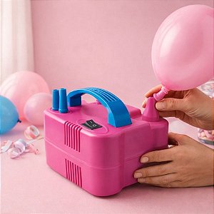 Inflador de Balões Elétrico - Rosa - 110V - 1 unidade - Rizzo