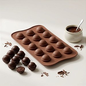 Forma de Silicone - Bombom Redondo - 22x11 cm - 1 unidade - Rizzo