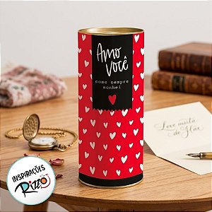 Lata para Doces e chocolates "Como sempre sonhei" - Sintonia - 10,5x24cm - 1 unidade - Cromus - Rizzo