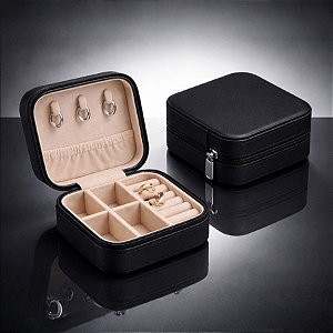 Mini Porta Joias Portátil - Preto - 1 unidade - Rizzo