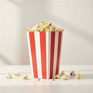 Caixa Para Pipoca - Vermelho - 11,5cm - 10 unidades - Rizzo