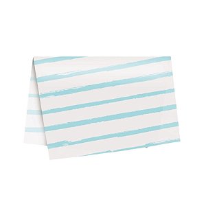 Papel de Seda - 49x69cm - Listras Aquarela Tiffany - 10 unidades - Cromus - Rizzo