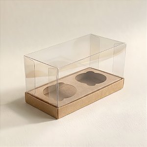 Caixa Berço Para Mini Bolo Duplo - Kraft - 17x8,5x8,5cm - 10 unidades - Assk - Rizzo