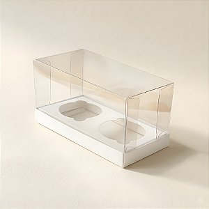 Caixa Berço Para Mini Bolo Duplo - Branco - 17x8,5x8,5cm - 10 unidades - Assk - Rizzo