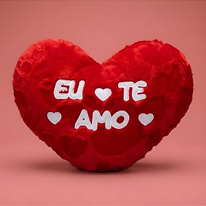 Coração de Pelúcia Eu Te Amo - Modelo 5 - 32x25x7cm - 1 unidade - Rizzo