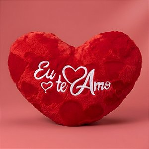 Coração de Pelúcia Eu Te Amo - Modelo 2 - 32x25x7cm - 1 unidade - Rizzo