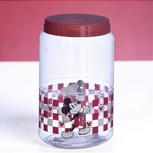 Pote de Plástico Organizador - Mickey Mouse - Vermelho - 1,6L - 1 unidade - Disney Original - Rizzo