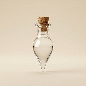 Mini Potinho de Vidro Decorativo com Rolha - Gota - 2ml - 3x2cm - 10 unidades - Rizzo