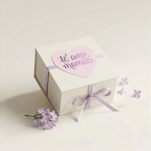 Adesivo Coração Te Amo Mamãe - Ref.2519 - Hot Stamping - 4cm - 20 unidades - Stickr - Rizzo