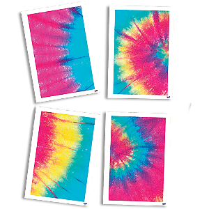 Quadros Decorativo Festa Tie Dye - 04 Unidades - Festcolor - Rizzo Festas