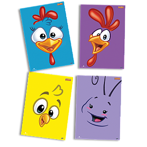 Quadro Decorativo Festa Galinha Pintadinha - 04 unidades - Festcolor - Rizzo Festas