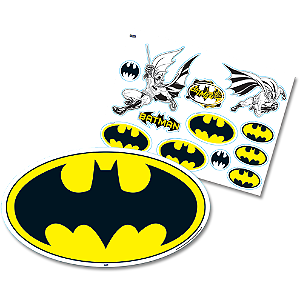 Kit Decorativo Festa Batman Geek - 12 Itens - Festcolor - Rizzo Festas