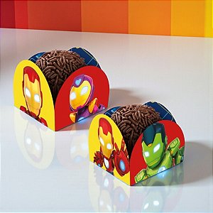 Porta Forminha - Homem de Ferro e Seus Amigos - 3,5x3,5cm - Disney Original - 50 unidades - Regina - Rizzo