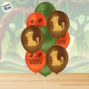 Balão de Festa Decorado - Rei Leão - 25 unidades - Disney Original - Rizzo