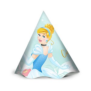 Chapéu de Aniversário - Cinderela Clássica - 8 unidades - Disney Original - Rizzo