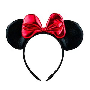 Tiara Minnie Laço Vermelho Metalizada - 1 unidade - Disney Original - Rizzo