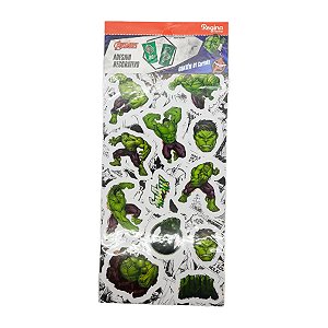 Cartela Adesiva - Hulk - 12 unidades - Disney Original - Rizzo