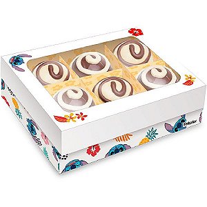 Caixa 6 Bombons Retangular com Visor - Stitch - 1 unidade - Disney Original - Rizzo