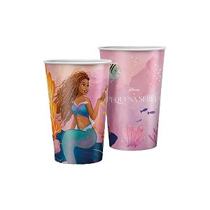 Copo de Papel - A Pequena Sereia 180ml - 8 unidades - Disney Original - Rizzo