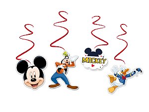 Mobile em Espiral Festa Mickey - 04 Unidades - Disney Original - Rizzo