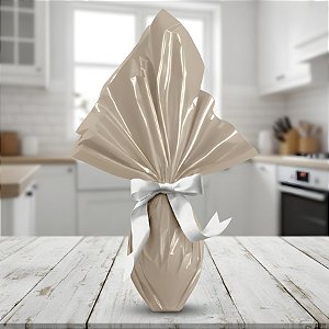 Folha para Ovos de Páscoa Papel Kraft Natural/Ouro - 70x69cm - 25 unidades - Rizzo