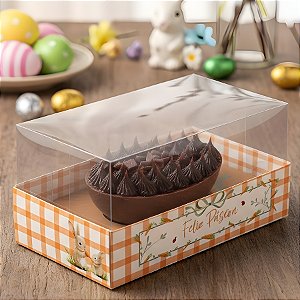 Caixa para Meio Ovo de 100g a 150g - Lovely Garden - 14x11x6cm - 6 unidades - Cromus - Rizzo