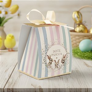 Caixa para Lembrancinha de Páscoa - Doce Páscoa - 8x7x9,5cm - 10 unidades - Cromus - Rizzo