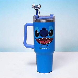 Caneca Térmica com Canudo - Stitch - 1,15l - Disney Original - 1 unidade - Zonacriativa - Rizzo