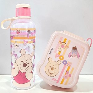 Conjunto Sanduicheira e Garrafa - Ursinho Pooh - 1 unidade - Disney Original - Rizzo