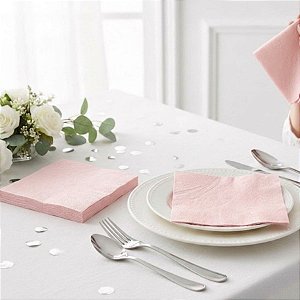 Guardanapo de Papel - Rosa Bebê - 33cm - 20 unidades - Silver Festas - Rizzo